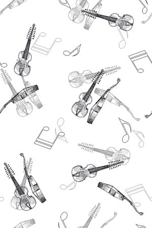 小提琴印花华亿平台图片