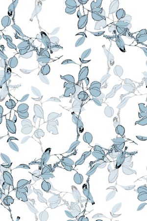 树叶印花华亿平台图片