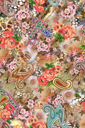 花卉印花华亿平台图片