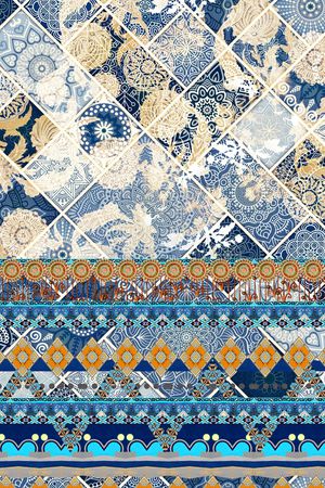 中国风印花华亿平台图片