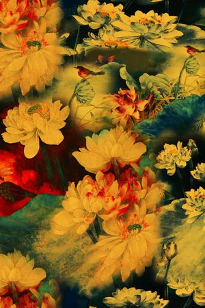 中国风印花华亿平台图片