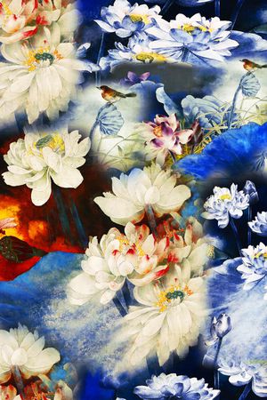 中国风印花华亿平台图片