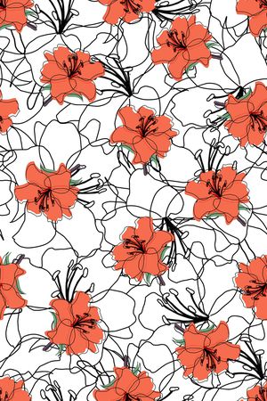 手绘花朵印花华亿平台图片