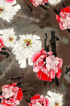 花卉印花华亿平台图片