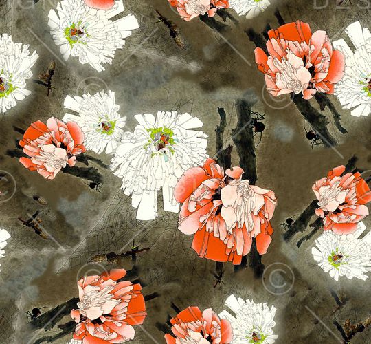 花卉印花华亿平台图片