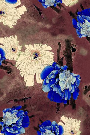 花卉印花华亿平台图片