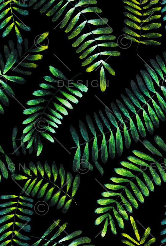 热带植物印花华亿平台图片