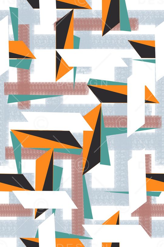 不规则几何印花华亿平台图片