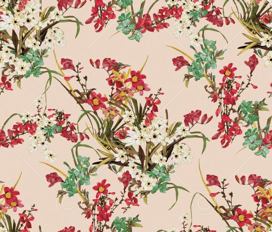 植物花卉印花华亿平台图片