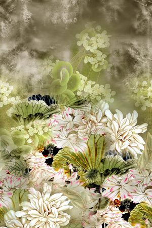 中国风印花华亿平台图片