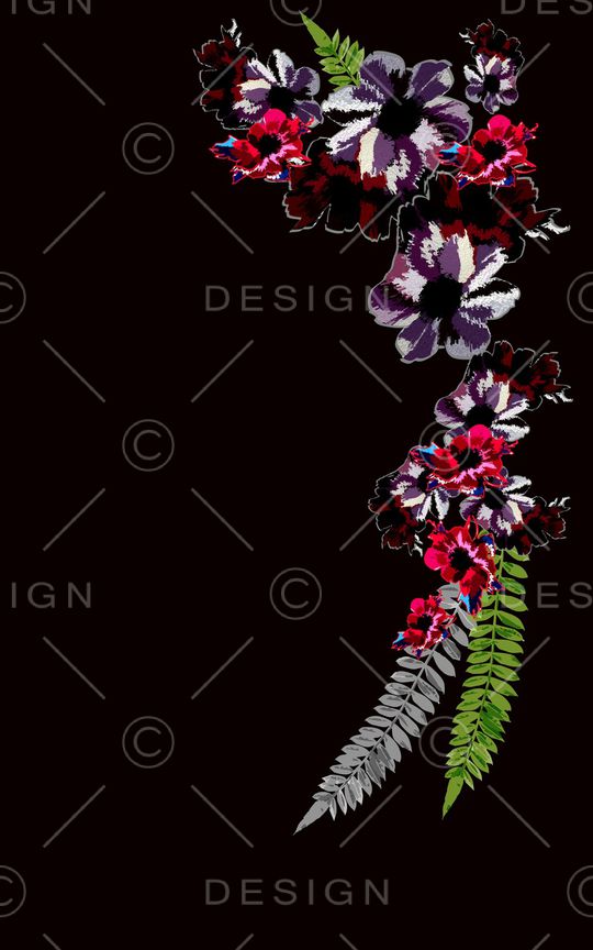 花卉印花华亿平台图片