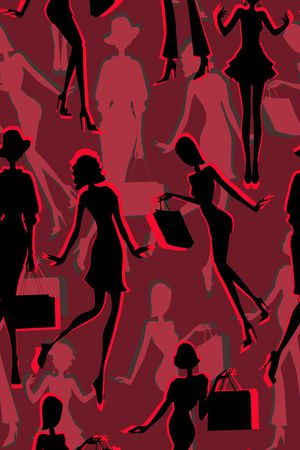 时尚女郎印花华亿平台图片