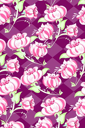 写意花卉印花华亿平台图片