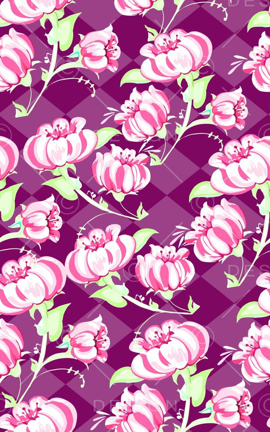 写意花卉印花华亿平台图片