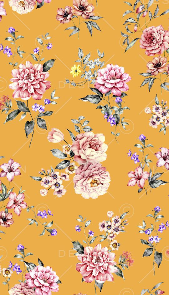 手绘花印花华亿平台图片