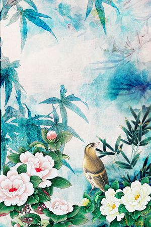 中国风、旗袍印花华亿平台图片