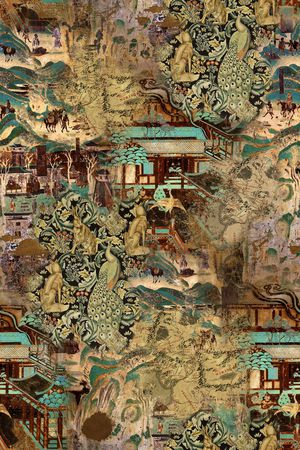 抽象印花华亿平台图片