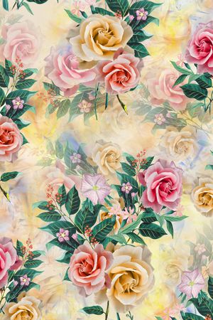 花卉印花华亿平台图片