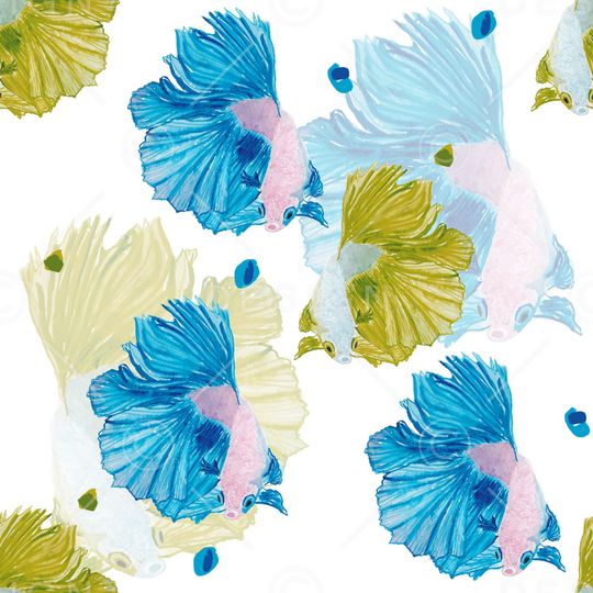 热带鱼印花华亿平台图片