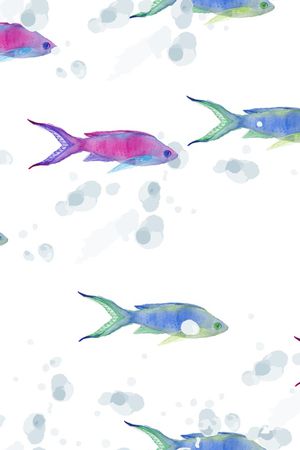 热带鱼印花华亿平台图片