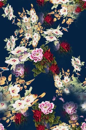 花卉印花华亿平台图片