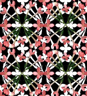 镜像花卉印花华亿平台图片