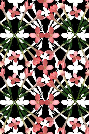 镜像花卉印花华亿平台图片