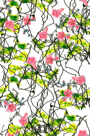 花卉印花华亿平台图片