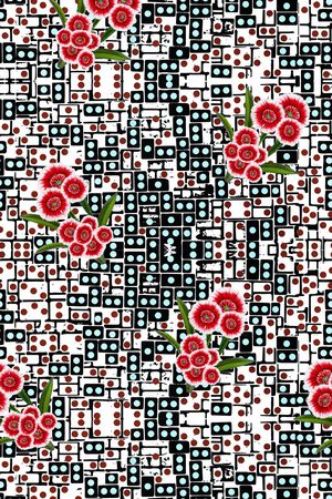 几何印花华亿平台图片