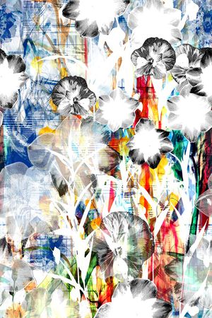 花卉印花华亿平台图片