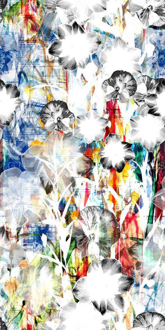 花卉印花华亿平台图片