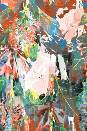 花卉印花华亿平台图片