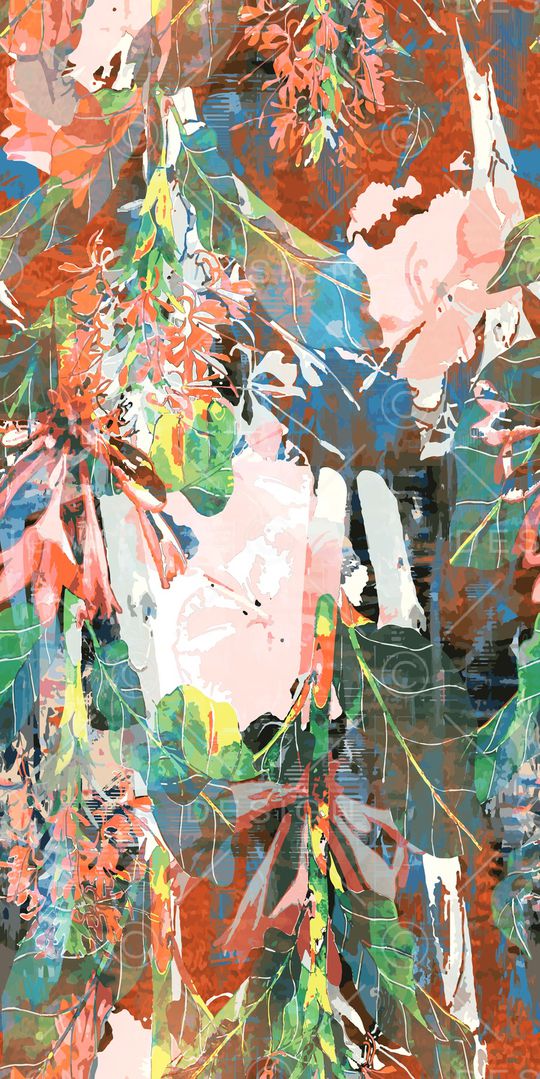 花卉印花华亿平台图片