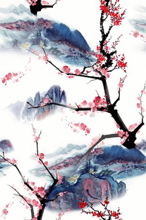 梅花印花华亿平台图片