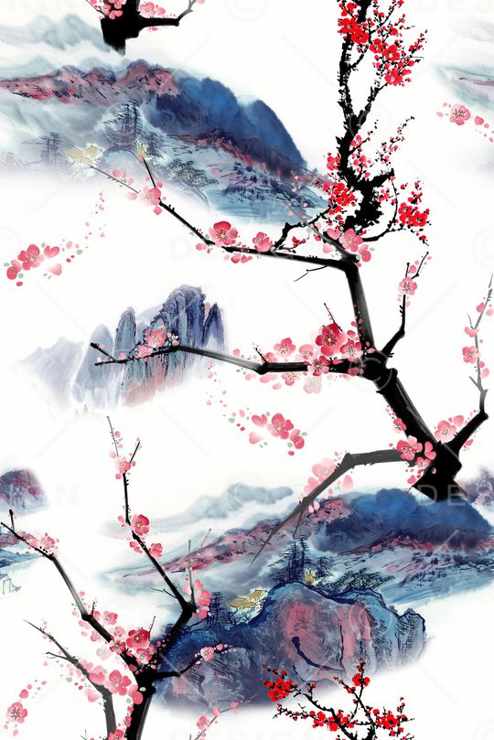 梅花印花华亿平台图片