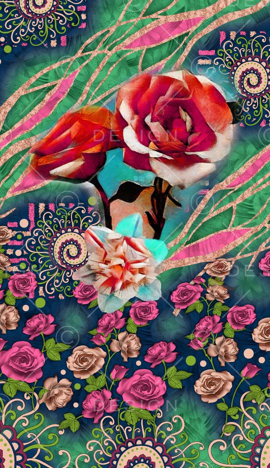 手绘印花华亿平台图片