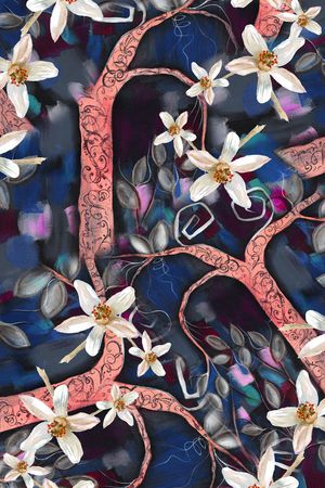 花卉印花华亿平台图片