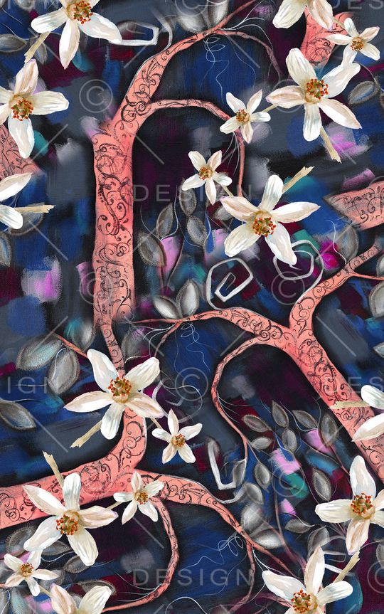 花卉印花华亿平台图片