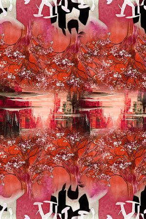 手绘印花华亿平台图片