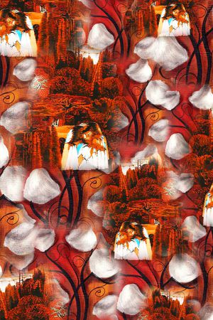 斑驳水彩印花华亿平台图片