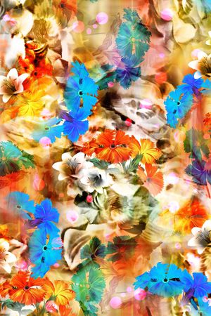 抽象艺术印花华亿平台图片