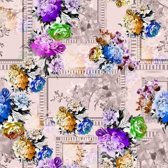 艺术彩色印花华亿平台图片