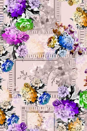 艺术彩色印花华亿平台图片