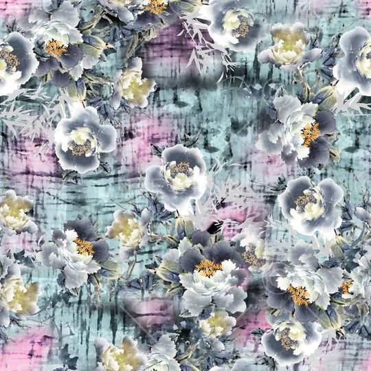 牡丹印花华亿平台图片