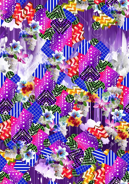 抽象艺术印花华亿平台图片