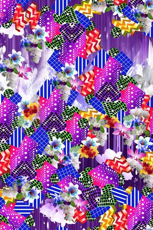 抽象艺术印花华亿平台图片