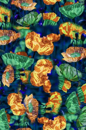 花卉印花华亿平台图片