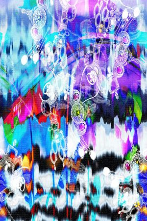 水墨印花华亿平台图片