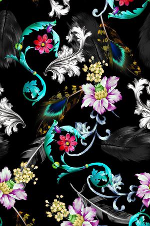 创意服装面料印花华亿平台图片