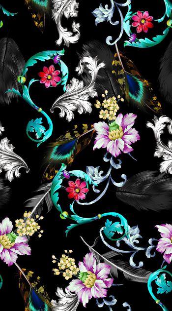 创意服装面料印花华亿平台图片